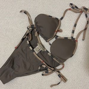 Vintage Burberry London Triangle Bikini